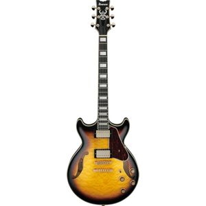 Ibanez Artcore Expressionist AM93QM-AYS Antique Yellow Sunburst - Semi-akoestische gitaar