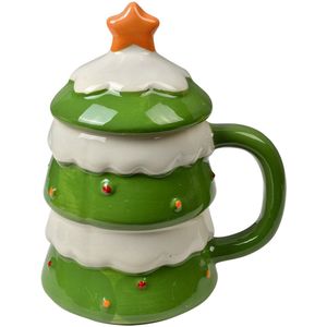 Clayre & Eef Mok Kerstboom 350 ml Groen Keramiek