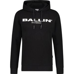 Ballin Amsterdam -  Heren Regular Fit  Original Hoodie  - Zwart - Maat XS