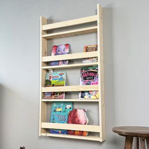 Iwa Concept - Boekenkast - Wandplank - Houten boekenkast - Zwevende boekenkast - Montessori Boekenkast - 118x63 cm