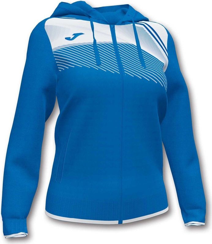 Sporttrui joma supernova hoodie jas royal-witblauw xs