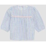 Blouse - A-lijn - Linnenlook - Met Pofmouwen - Voor Zomerdagen