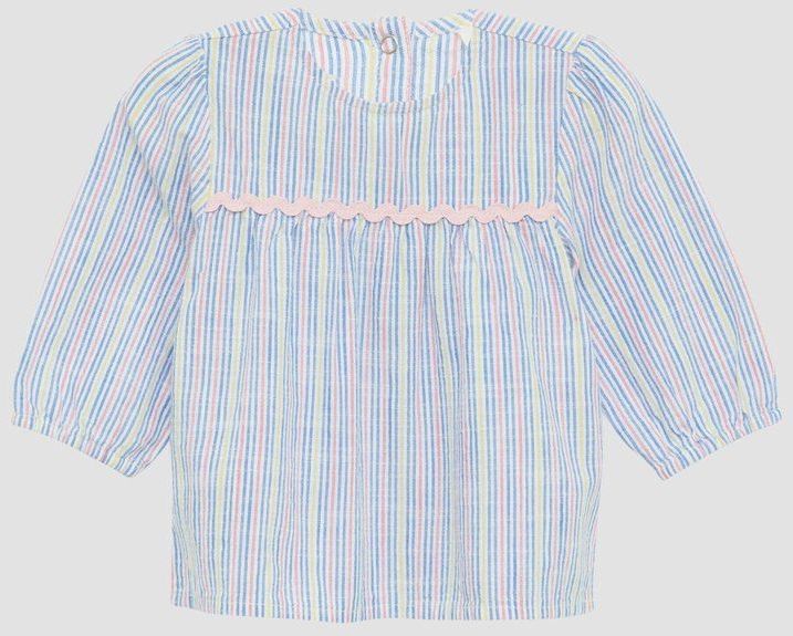 Blouse - A-lijn - Linnenlook - Met Pofmouwen - Voor Zomerdagen