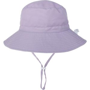 Zonnehoedje paars effen baby meisje dreumes (1-3 jaar) - zomer hoed - 50 cm