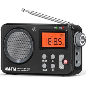 Equivera Noodradio - Noodradio - Transistor Radio - Emergency Radio - Survival Radio - Oorlog Radio - Radio voor Rampen - Draagbare Radio - Noodverlichting - AM/FM-Radio - Oplaadbare Batterij - USB-bron - Noodlader Telefoon