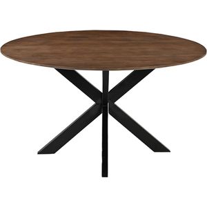 LABEL51 Otis Eetkamertafel - Bruin - Mangohout - 130 cm - Rond