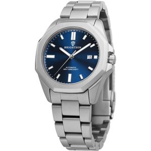 Horloge Heren Automatisch - Heren horloge - Polshorloge - Horloges voor mannen - Waterdicht - Saffierglas - 316L roestvrijstaal - Zilver/Blauw