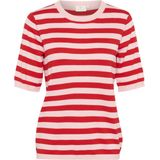 Kaffe - KAlizza Striped Knit - Gebreide Trui - Lotus / True Red Stripe