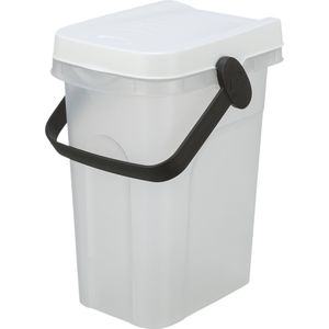 Trixie voerton luchtdicht afsluitbaar kunststof transparant wit / wit 7 ltr