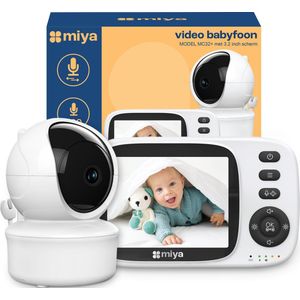 Miya M32+ Babyfoon - Babyfoon met camera - Op afstand bestuurbaar - Video & Audio - Baby monitor