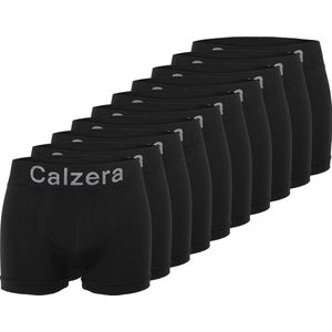 Calzera - Microfiber - Heren Naadloze Boxershorts - Zwart - 10 Pack - Maat XL/XXL