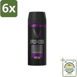 Axe - Deodorant Bodyspray - 48hrs Fresh - Excite - 150 ml - Voordeelverpakking - 6 stuks - Geur - Geurbescherming