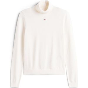 Tommy Jeans Trui Tjw Essential Trtlnk Dw0dw21672 Ybh Ancient White Dames Maat - XXS