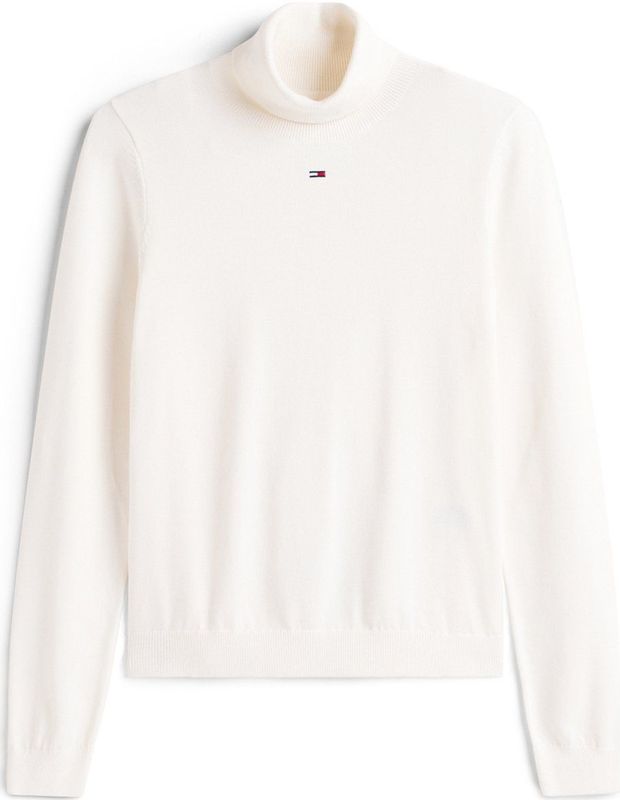 Tommy Jeans Trui Tjw Essential Trtlnk Dw0dw21672 Ybh Ancient White Dames Maat - XXS