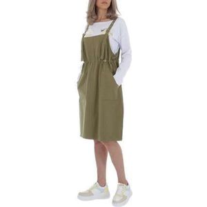 Cashual jurk khaki groen one size
