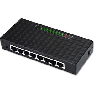 HaverCo Ethernet Gigabit Switch - 8 Poorten - 220V Voeding - Zwart