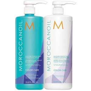 Moroccanoil Blonde Perfecting Purple Duo Shampoo & Conditioner 1000ml
