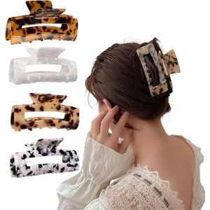 4-delige sterke haarklauwclips - multifunctionele kaakclips voor dik fijn krullend steil lang en kort haar - ideaal voor vrouwen en meisjes