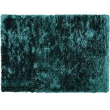 OZAIA Tapijt shaggy DOLCE - Polyester - 160 x 230 cm - Dennengroen L 230 cm x H 4 cm x D 160 cm