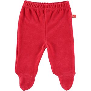 Broekje velours met voet rood 50