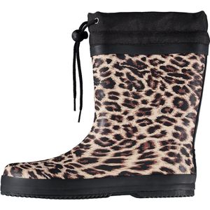 XQ Footwear - Regenlaarzen - Rubber laarzen - Dames - Festival - Panterprint - Rubber - bruin - zwart - Maat 40