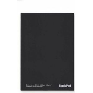 Tekenblok - Black Pad - Zwart Tekenpapier - A3 - 120gr - Talens AMI - 10 vellen