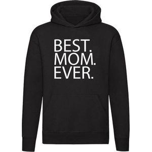 BEST MOM EVER | Unisex | Trui | Sweater | Hoodie | Capuchon | Zwart | Tekst | Altijd | Liefste | Ouderschap | Moederdag | Mama | Oma | Vrouwendag | Sarah | Grappig | Cadeau