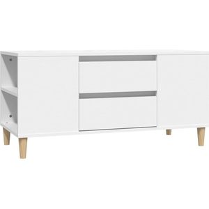 vidaXL Tv-meubel wit 102x44,5x50 cm hout Tv-meubel - Scandinavisch Design - Wit Tv-meubel - Houten Tv-stand - Salontafel