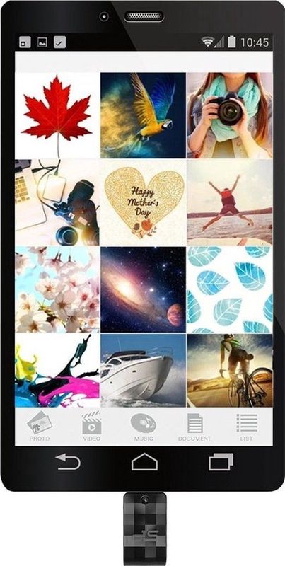 Silicon Power Mobile C31 USB Stick 64GB - Zwart/Zilver