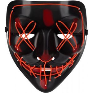Led gezichtsmasker - led masker purge - rood - led masker halloween - led masker - led face mask