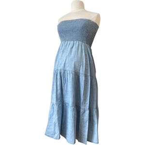 Love2Wait Skirt Denim Smock-Light wash XS