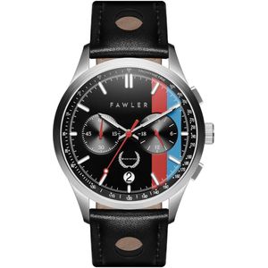 Fawler Monterey Rood & Blauw Race Horloge voor Mannen