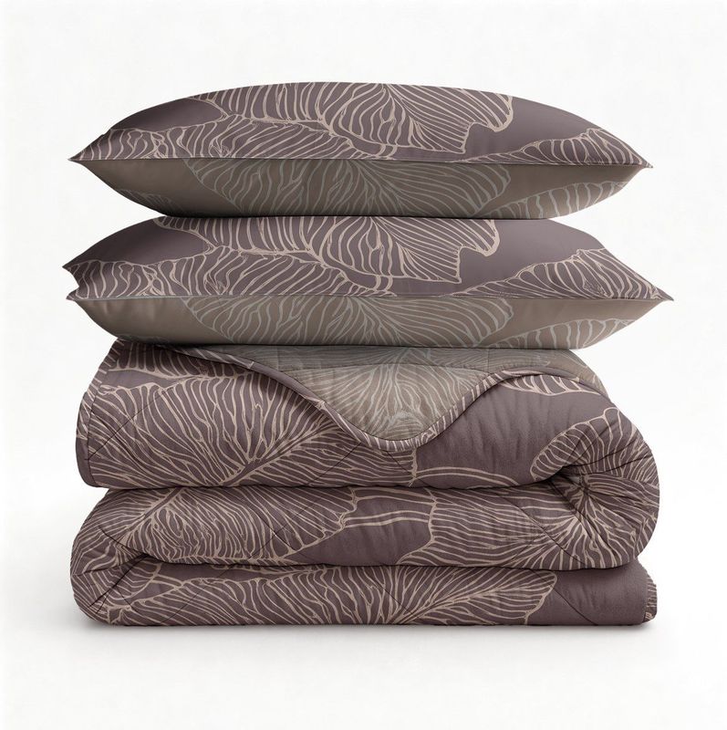 Sleeptime 2 in 1 Dekbed zonder Overtrek Dreamy - Dekbed - 200 x 200 cm + 2 x kussenslopen 60x70 - Paars