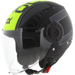 Axxis - Metro S - Jethelm - Mat Zwart Geel - Kinder Scooterhelm