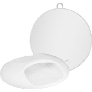 Labor Pro Ronde Spiegel 28cm -Wit, Handspiegel, kapperspiegel