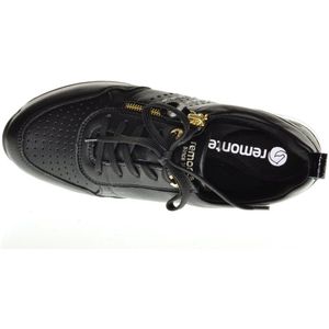 Remonte Zwarte Trendy Sneaker Veter Rits maat 40