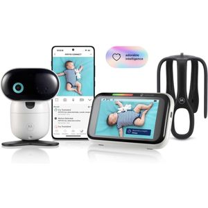 Motorola Nursery PIP1710 CONNECT – Wi-Fi-babyfoon met gemotoriseerde HD-camera en 5-inch touchscreen | Huilherkenning en -vertaling, Motorola Baby-app, nachtzicht, bevestiging voor wieg