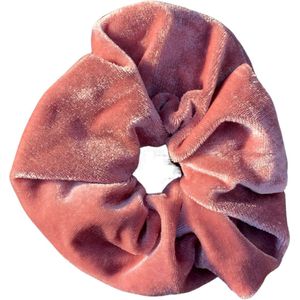 Scrunchy - Velvet - Haarwokkel - Haarelastiek - Haaraccessoires - Elastiekje - Roze - 1 Stuk