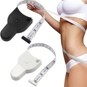 Dubbele meetlinten set - intrekbare lichaamsmeetlinten voor nauwkeurige metingen (150 cm, zwart, wit)