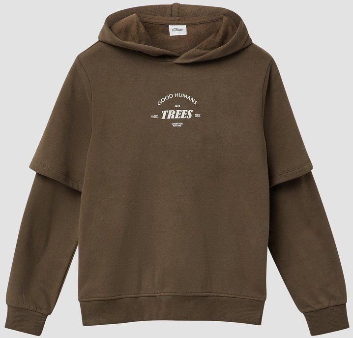 s.Oliver - Sweatshirt - Knusse Hoodie - Gelaagde Look