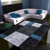 Vloerkleed modern Hawaii patchwork turquoise 200x290 cm