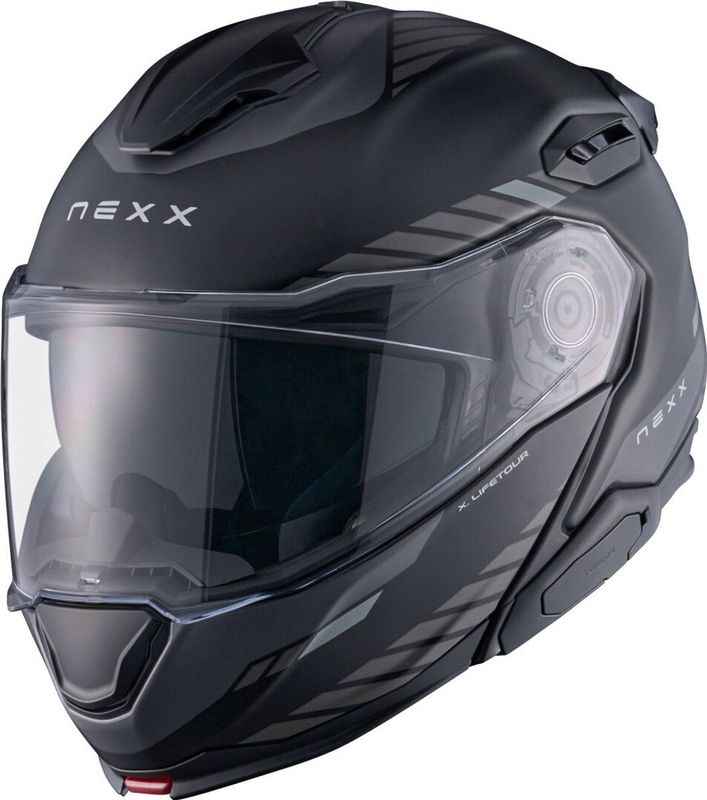 Nexx - X.Lifetour Globe - Modulaire Helm - Kleur: Zwart - Geluidsarm Ontwerp