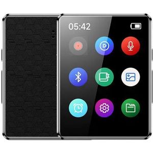 Vitdipy - MP3-Speler - Met Touchscreen - Ingebouwde Luidspreker en E-Book Functie - Bluetooth mp3 speler - MP3-muziekspeler - 1.8 inch - Zwart