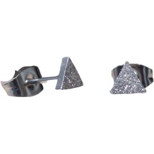 Aramat Jewels Oorbellen - Stalen Driehoek Oorbellen RVS - Roestvrij staal - Mannen - Kinderen - [3mm,4mm,5mm,6mm,7mm,8mm]
