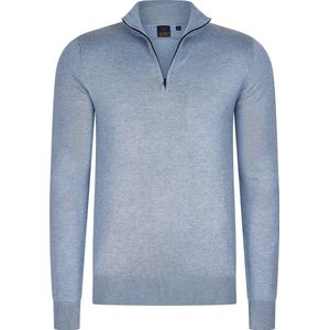 Mario Russo Half Zip Sweater Light Blue L