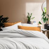 Matt & Rose - Dekbedovertrek - Wit - Gewassen Katoen - 260x240 cm + 2 Kussenslopen 65x65 cm