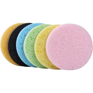Allecto plus - Herbruikbare Gezichtssponzen 50 Stuks voor Cosmetische Make-up Verwijderen en Reinigen van het Gezicht met Natuurlijke Cellulose (Gemengde Kleuren)