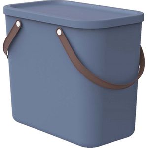 Rotho - Prullenbak van 25L - Opbergcontainer - Blauw