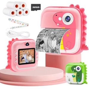 Instant Camera voor Kinderen met 2,4 inch Scherm - 1080P Video, 12 MP Lens, en 32G SD-Kaart - Perfect Cadeau voor Verjaardagen en Feestdagen