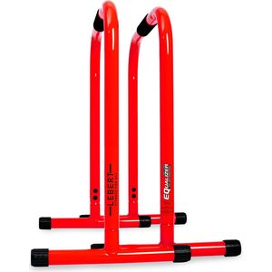 Lebert Equalizer Dip Bars Rood - Dip Station - Pull Up Bar - Push Up Bars - Calisthenics - Krachttraining voor het gehele lichaam